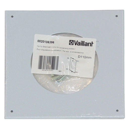 Vaillant - Abdeckrosette Abgas/Zuluftrohr Wandrosette 110mm 0020106396 weiß