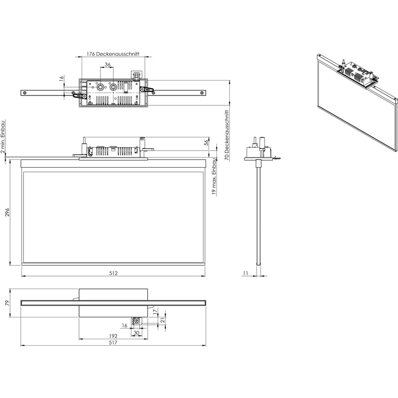 RP-Technik - Sicherheitsleuchte LED-Rettungszeichenleuchte AGC403WL-AZ EB3h, Wirel., anthr
