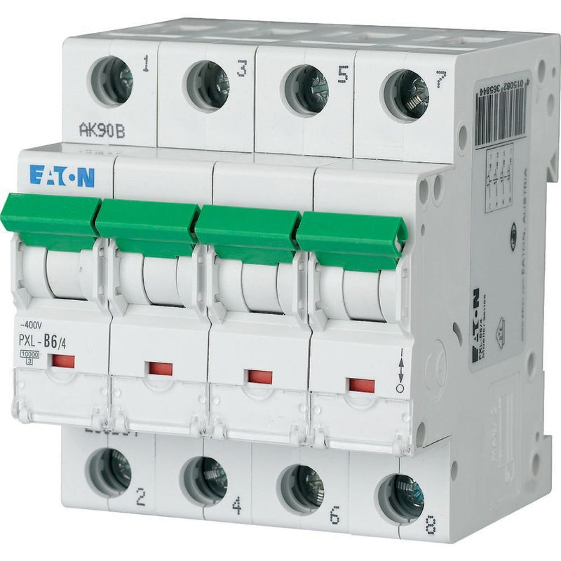 Eaton - Leitungsschutzschalter PXL-D6/4 6 A, 4p,Steckkl. D
