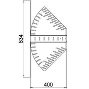 OBO Bettermann - Bogen für Kabelrinne Bogen, winkelverstellbar RB W 640 FT 60x400 tauchfeuerv