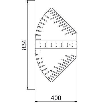 OBO Bettermann - Bogen für Kabelrinne Bogen, winkelverstellbar RB W 640 FT 60x400 tauchfeuerv