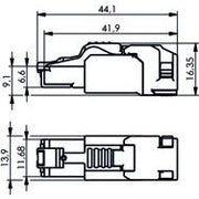 Telegärtner - Modularer Steckverbinder RJ45 100040203 MFP8-SL PNO D1-1.6 − 10 Stück