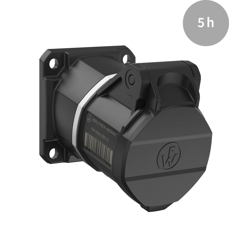 Walther Werke - CEE-Anbausteckdose (IEC 60309) CEE NEO Anbaudose FW512305SK schräg 1 6A 3P 5h