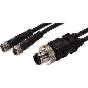 Ipf Electronic - Passiver Sensor-/Aktor-Verteiler (mit Leitung) Y-Verbindungsleitung, 1m, VK100E84 2x M8 Dose 3polig