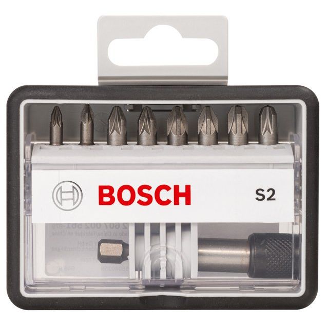 Bosch - Bit-Set 8+1-tlg. Schrauberbit-Set, 2607002561 Robust Line S PZ