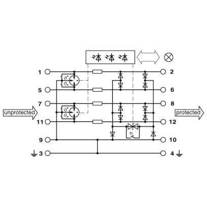 Phoenix Contact - Überspannungsableiter für Informations-/MSR-Technik Überspannungsschutz-Gerät PT-IQ-5-HF-5DC-PT für HF Anwendungen