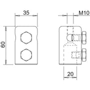 OBO Bettermann - Verbinder für Blitzschutz Endstück 101 IES − 10 Stück