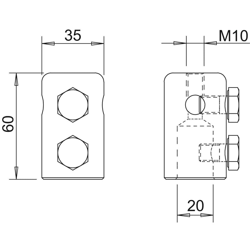 OBO Bettermann - Verbinder für Blitzschutz Endstück 101 IES − 10 Stück