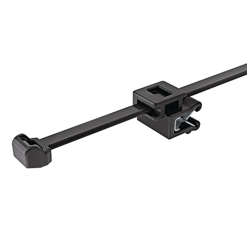 HellermannTyton - Kabelbinder Befestigungsbinder T50ROSEC5A-PA66W-BK − 100 Stück
