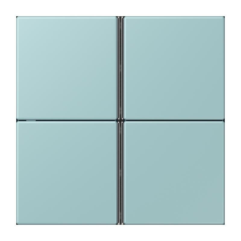Jung - Abdeckung/Bedienelement für Installationsschalterprogramme Tastensatz 4fach LC 404 TSA 214 ceruleen clair
