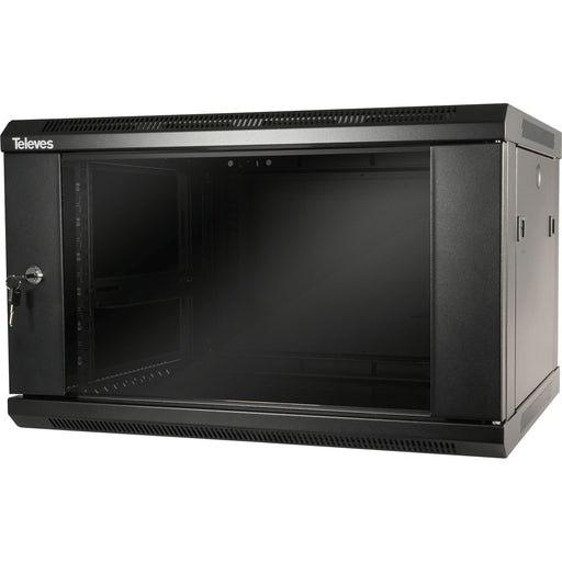 Televes - Leergehäuse 19" Netzwerkschrank MSR196B 6HE 600x450mm dem