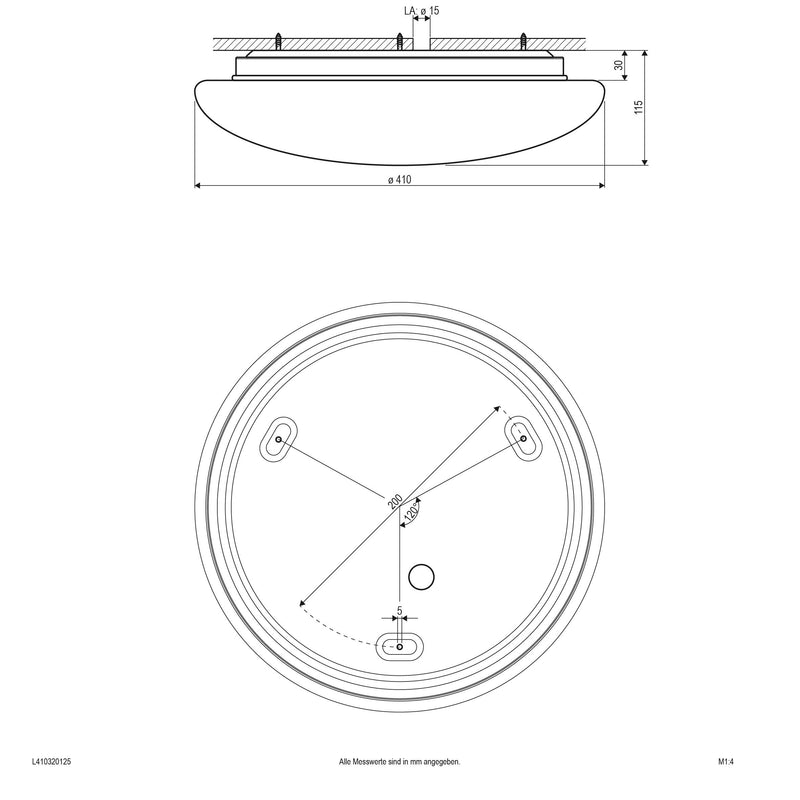 EVN Lichttechnik - Decken-/Wandleuchte LED-Anbauleuchte L410320125 IP44