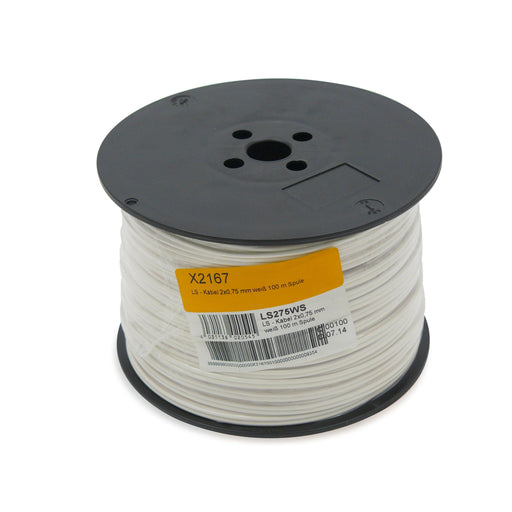 Televes - Lautsprecherleitung LS-Kabel 2x0,75 mm LS275WS 100m Spule,ws − 100 Meter