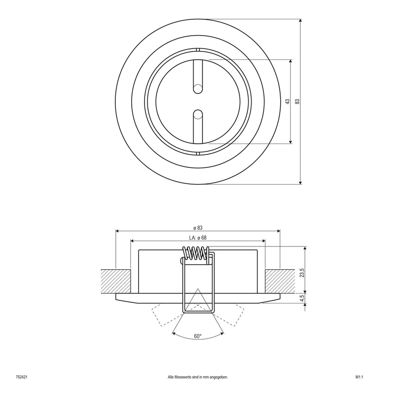 EVN Lichttechnik - Downlight/Strahler/Flutlicht NV EB-Leuchte 752 421 go 50W 12V IP20