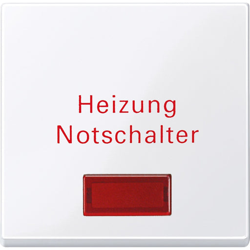 Merten - Abdeckung/Bedienelement für Installationsschalterprogramme Wippe aws/gl 432925 f.Heiz.Notschalter