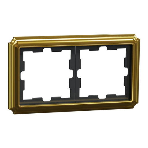 Merten - Abdeckrahmen D-Antik Metallrahmen MEG4020-4741 2-fach, 24k gold