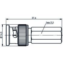 Telegärtner - Koax-Steckverbinder BNC-Kabelstecker Twist-On 100023451 G2 (RG-59B/U)