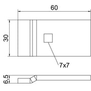OBO Bettermann - Zubehör/Ersatzteile für Kabeltragsystem Klemmstück KKS 60 4 FT für Kabelrinne − 10 Stück