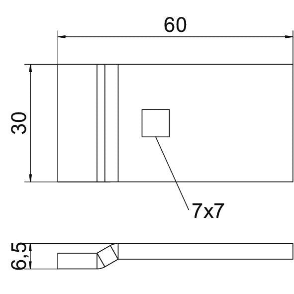 OBO Bettermann - Zubehör/Ersatzteile für Kabeltragsystem Klemmstück KKS 60 4 FT für Kabelrinne − 10 Stück