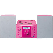 LENCO - HiFi-Komplettsystem Kinder-Micro-Anlage MC-013 Pink CD/PLL/FM/AUX