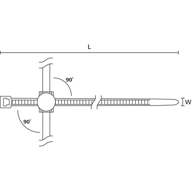 HellermannTyton - Kabelbinder Befestigungsbinder 156-01601 Edgeclip CBTO50R HS − 500 Stück
