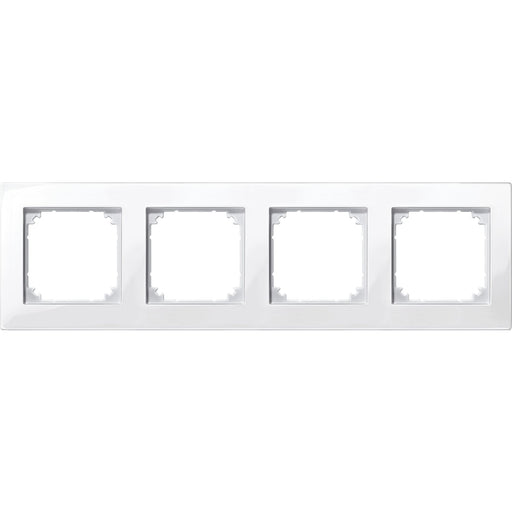 Merten - Abdeckrahmen M-PLAN-Rahmen 4f. pws/gl 515419