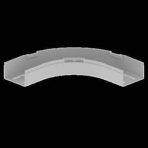Unex - Bogen für Kabelrinne Flachbogen 90° grau 66110-48 60x100 U48X RAL7038 − 2 Stück