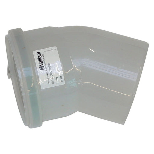 Vaillant - Einwandiges Abgasformstück 2 Anschlüsse Bogen 30 Grad 110mm 0020106390
