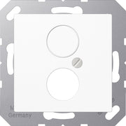 Jung - Einsatz/Abdeckung für Kommunikationstechnik Abdeckung aws A 562 WW für 2 Kleinst.Dosen