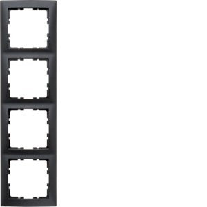 Berker - Abdeckrahmen Rahmen 4fach anth 10149949