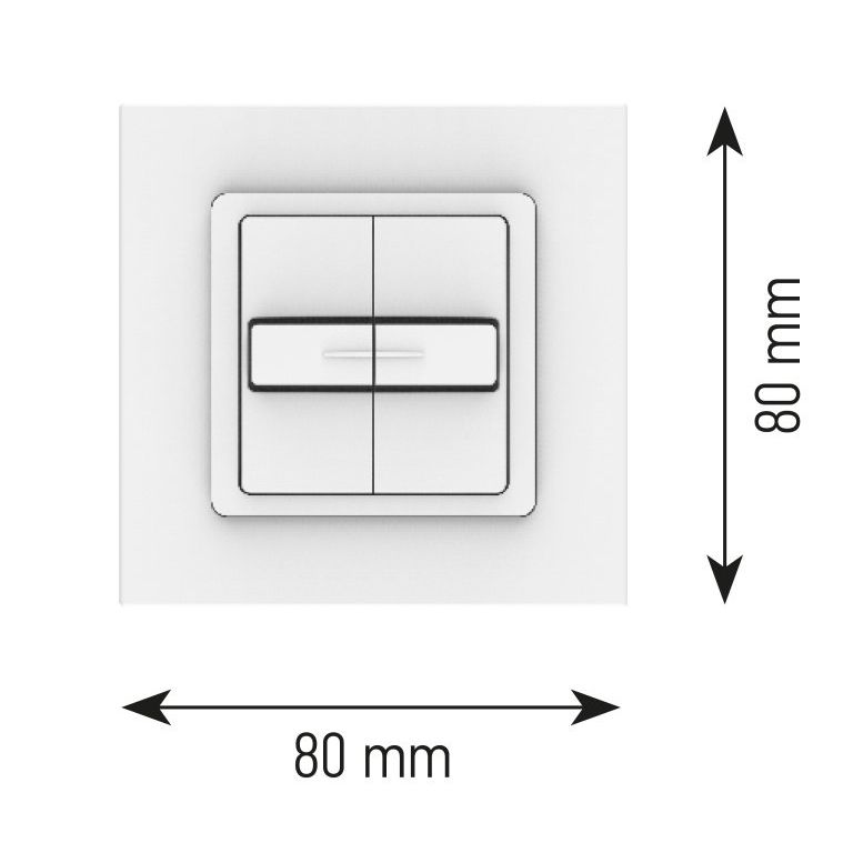 Somfy - Jalousieschalter/-taster Bedientastenfeld 1800536 Smoove Duo IN − 1 Stück