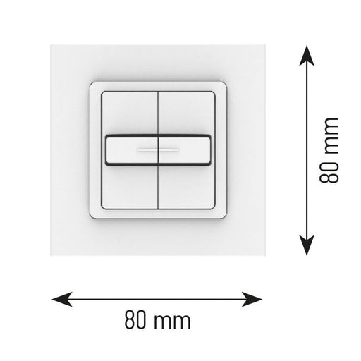 Somfy - Jalousieschalter/-taster Bedientastenfeld 1800536 Smoove Duo IN − 1 Stück