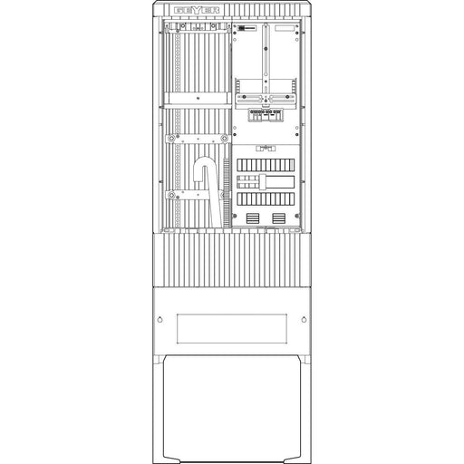 ABN - Zähler-Komplettschrank Zähleranschlusssäule SZ175ZL1400 1 ZP Leerpl. 4pol