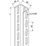 Rico - Stiel/Profilschiene U-Profil 16A7-2000 60x40 2000mm lg