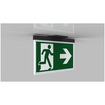 RP-Technik - Sicherheitsleuchte Rettungszeichenleuchte AXE403WL-AZ 3h, Wireless, anthr