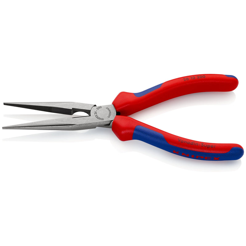 Knipex - Flachzange Flachrundzange 26 12 200 mit Schneide, 200mm