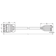 WAGO - Konfektionierte Leitung für steckbare Gebäudeinstallation konfekt. Anschlussleitung 771-9975/217-202 Eca,Stecker