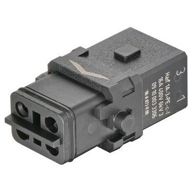 Harting - Kontakteinsatz für Rechtecksteckverbinder Einsätze Crimpanschluss 09100033306 16A,Baugröße1A,3Kon