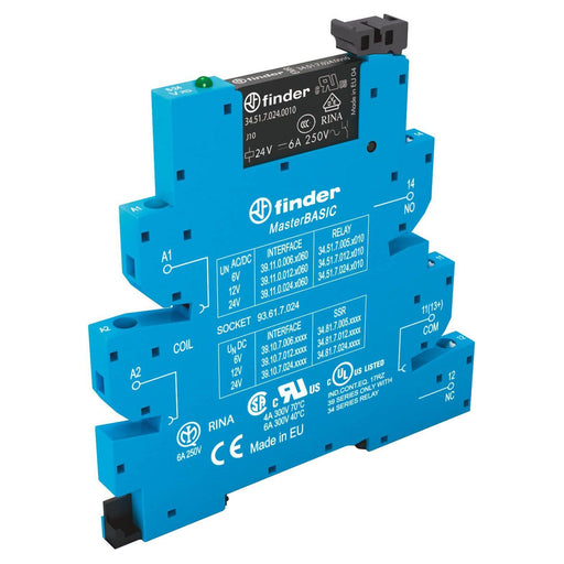 Finder - Schaltrelais EMR-Koppelrelais 39.11.0.012.0060 MasterBASIC − 10 Stück