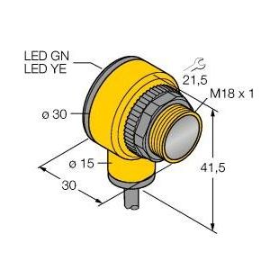 Turck - Lichttaster mit Hintergrundausblendung Reflexionslichttaster T18SP6FF100 − 1 Stück