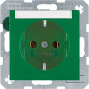 Berker - Steckdose Schuko-Steckdose gn 47501903 + Beschriftungsfeld