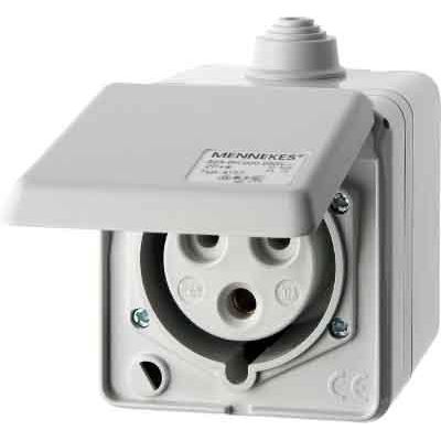 Berker - CEE-Steckdose (IEC 60309) CEE-Steckdose 3-polig Ap 578401 32A m.Klappdeckel