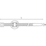 HellermannTyton - Kabelbinder Befestigungbinder T50RFT8GSD 2-teilig − 3000 Stück
