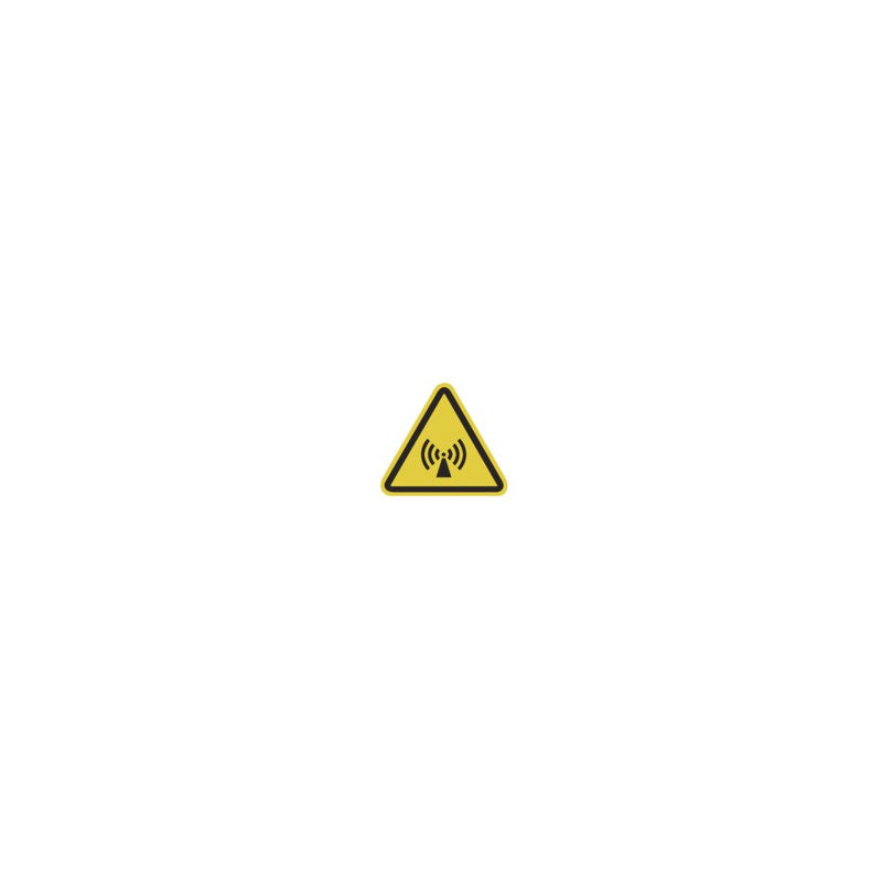 HellermannTyton - Warn-/Hinweisschild Etikett WS1-K-150-YE (100) Warnz.elektrom. Str. − 100 Stück
