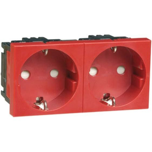 Peha - Schalter-/Steckdosenkombination SCHUKO-EB-Steckd.2-fach rt D 6212.36 EMS SI 16A 250V 2-pol