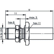 Telegärtner - Koax-Steckverbinder R-SMA-Einbaubuchse 100024759 (RG-58C/U) löt/crimp − 5 Stück