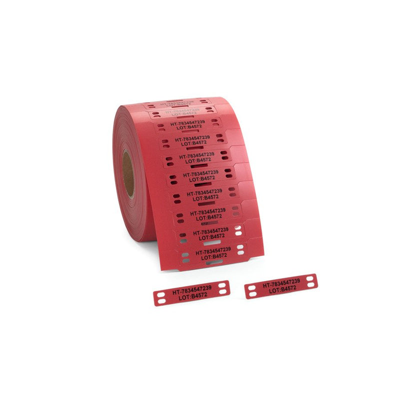 HellermannTyton - Kabelmarkierungssystem Kennzeichnungsschilder 556-83017(2000) 10x51mm rot 2000/Rol − 2000 Stück