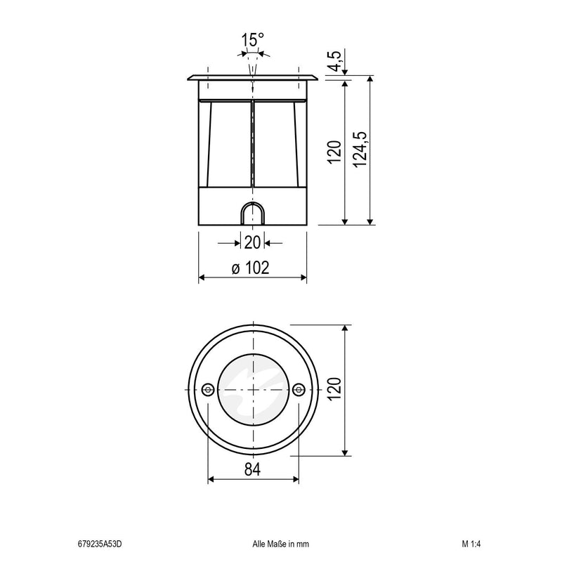 EVN Lichttechnik - Bodeneinbauleuchte LED-Bodeneinbauleuchte 679235A53D IP67