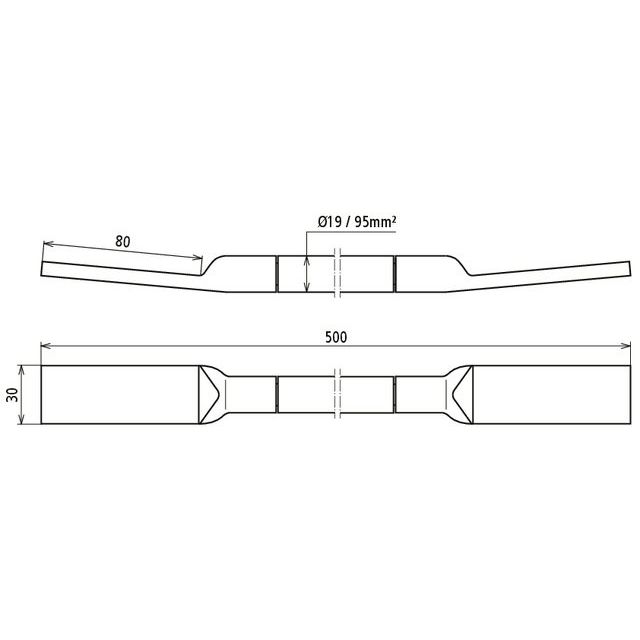 DEHN - Erdungsfestpunkt Kupfer-Kabel-Erdungsbrücke DBEB10/EBS15-03-19 NYY-O beidseitig