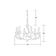 Brumberg Leuchten - Pendelleuchte 50804020 E14 chrom 6x40W max